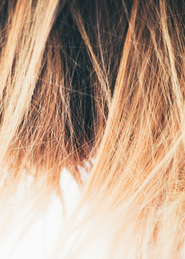 ends of blownout hair