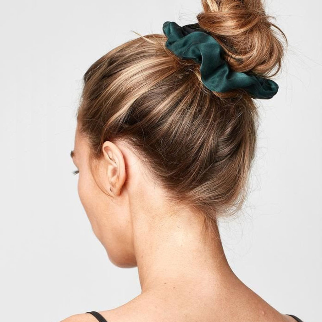 Hair in bun