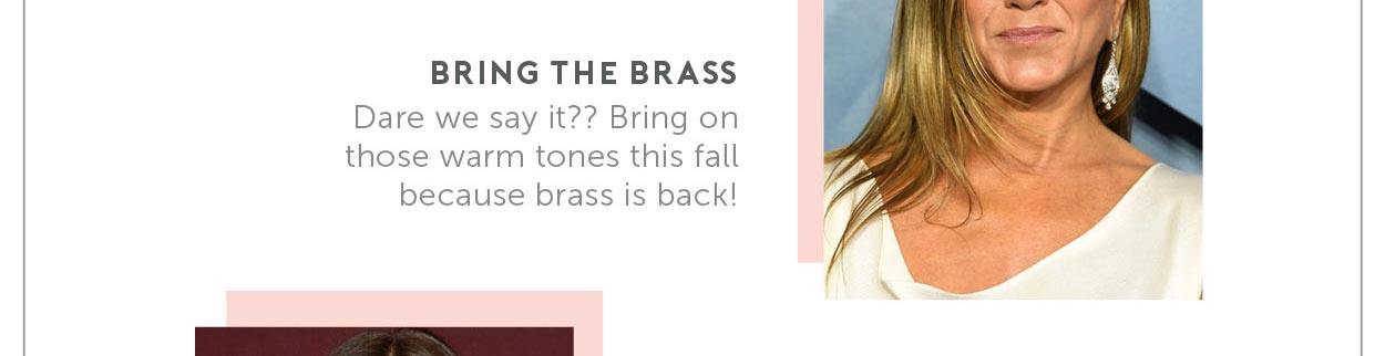 Bring the Brass Dare we say it?? Bring on those warm tones this fall because brass is back! 