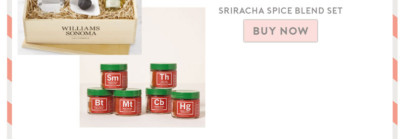 Sriracha spice blend set. will all make great gifts for the home chef you love.