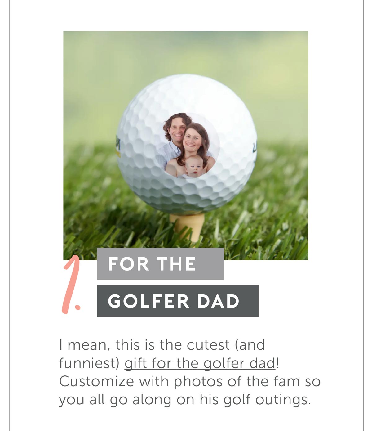 For the golfer dad. For The Golfer Dad.