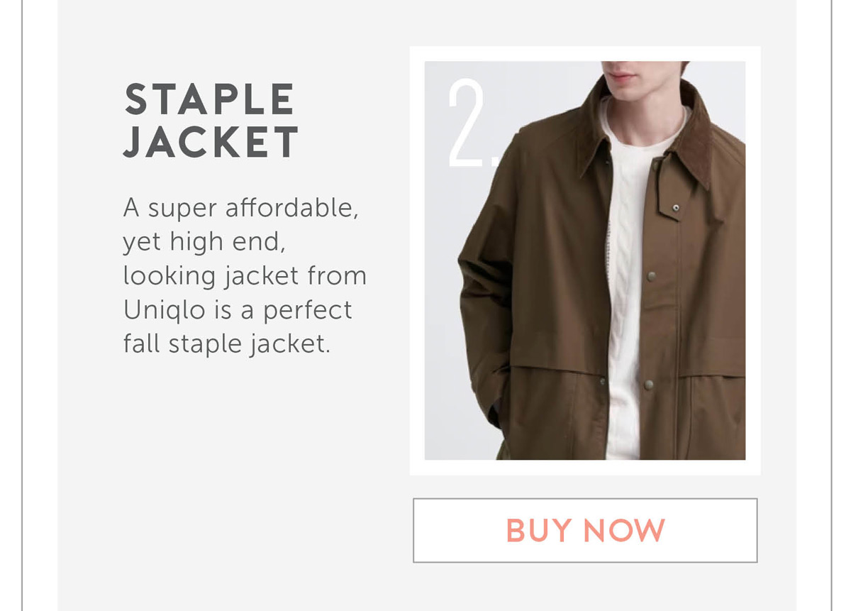A super affordable, yet high end, looking jacket from Uniqlo is a perfect fall staple jacket.