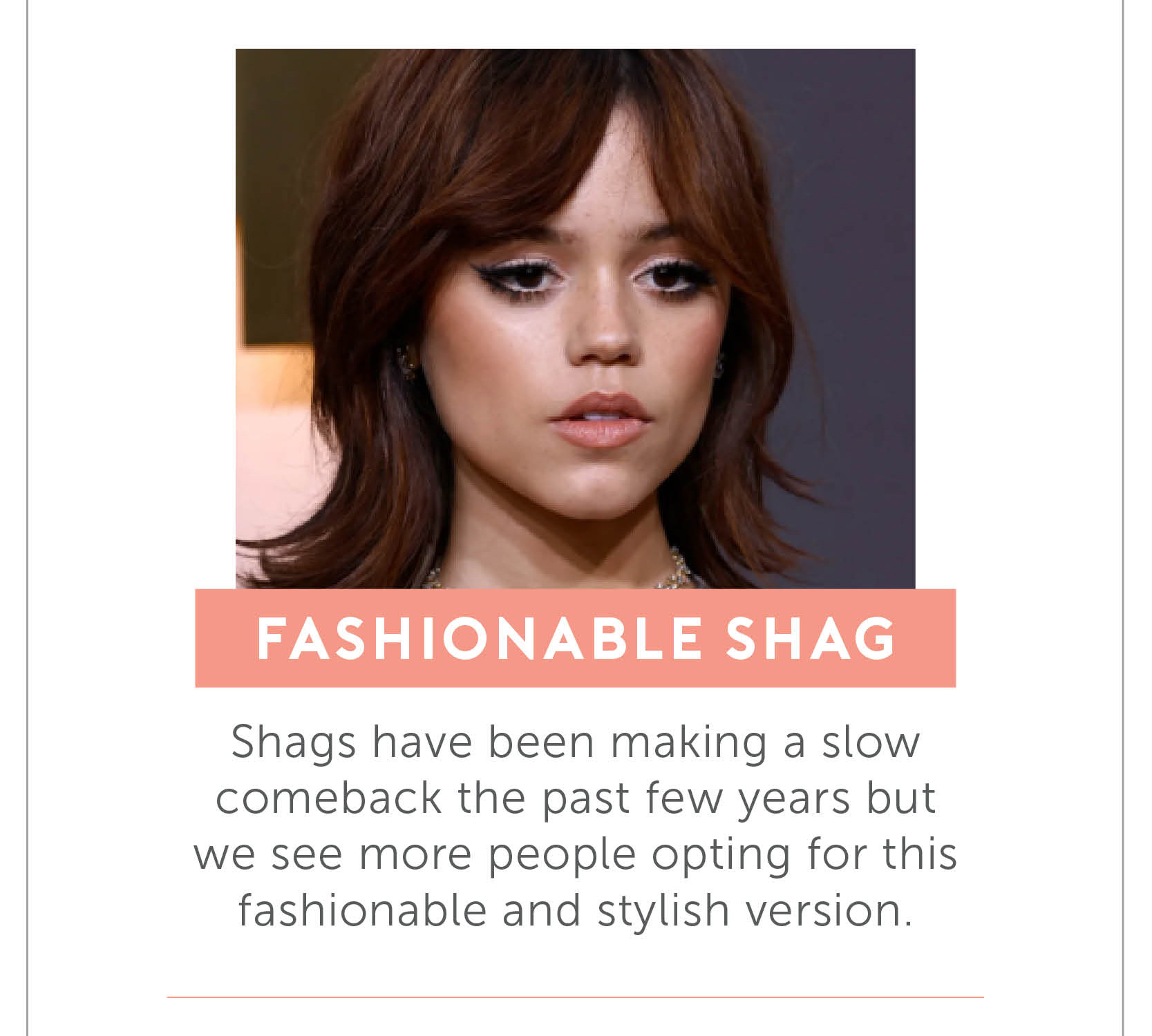 Fashionable Shag - Shags have been making a slow comeback the past few years but we see more people opting for this fashionable and stylish version.