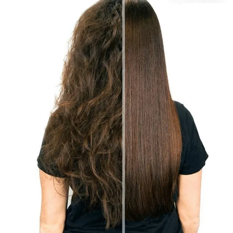 Hair Blowout - Before and after image of woman's hair