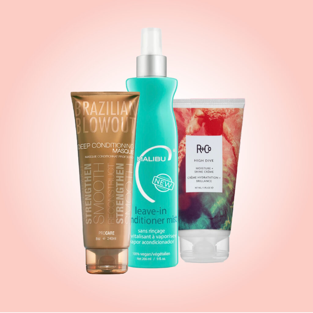 Various conditioning hair products