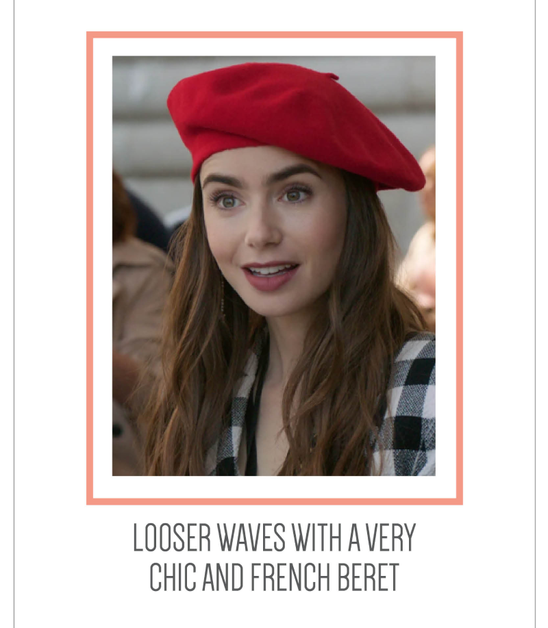 Looser waves with a very chic and French beret