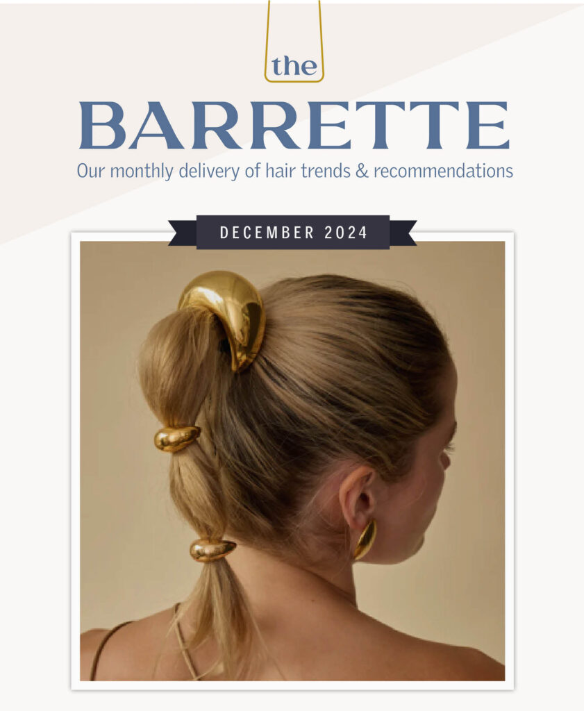 The Barrette: Our monthly delivery of hair trends & recommendations. December 2024