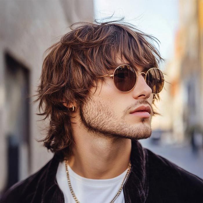 Men's shag haircut