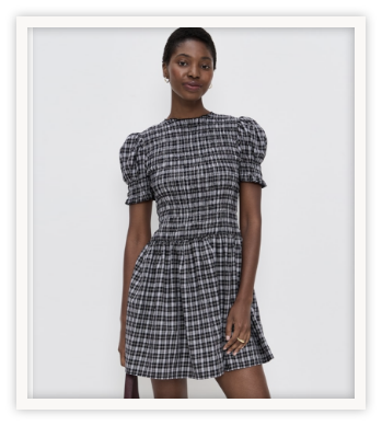 This plaid dress can be dressed up or down and we would love to wear this with a leather jacket, tights and boots. Bonus points for being able to transition into our spring wardrobe as well.