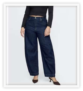 Choose a dark pair from Gap that is especially budget friendly if you’re unsure about trying out this trendy style.