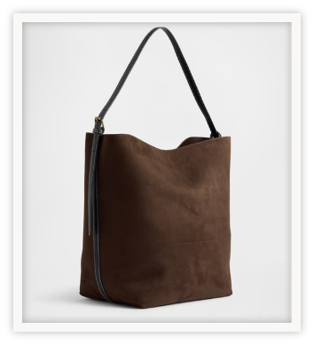 We love this brown bucket bag as an everyday bag this fall.