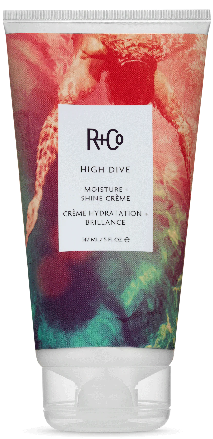 R+Co HIGH DIVE Moisture Shine Creme Boost vibrancy and shine with R+Co products designed to seal and protect bold color.